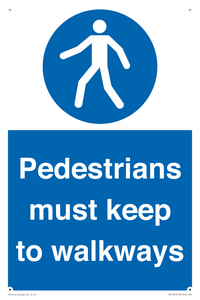  Pedestrians must keep to walkways